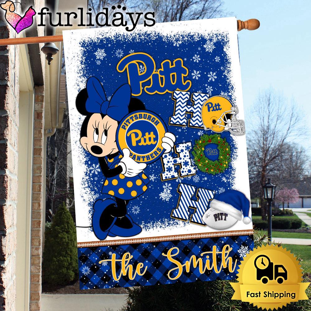 ncaa pittsburgh panthers minnie hohoho christmas flag0281