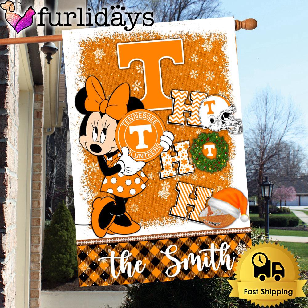 ncaa tennessee volunteers minnie hohoho christmas flag8094