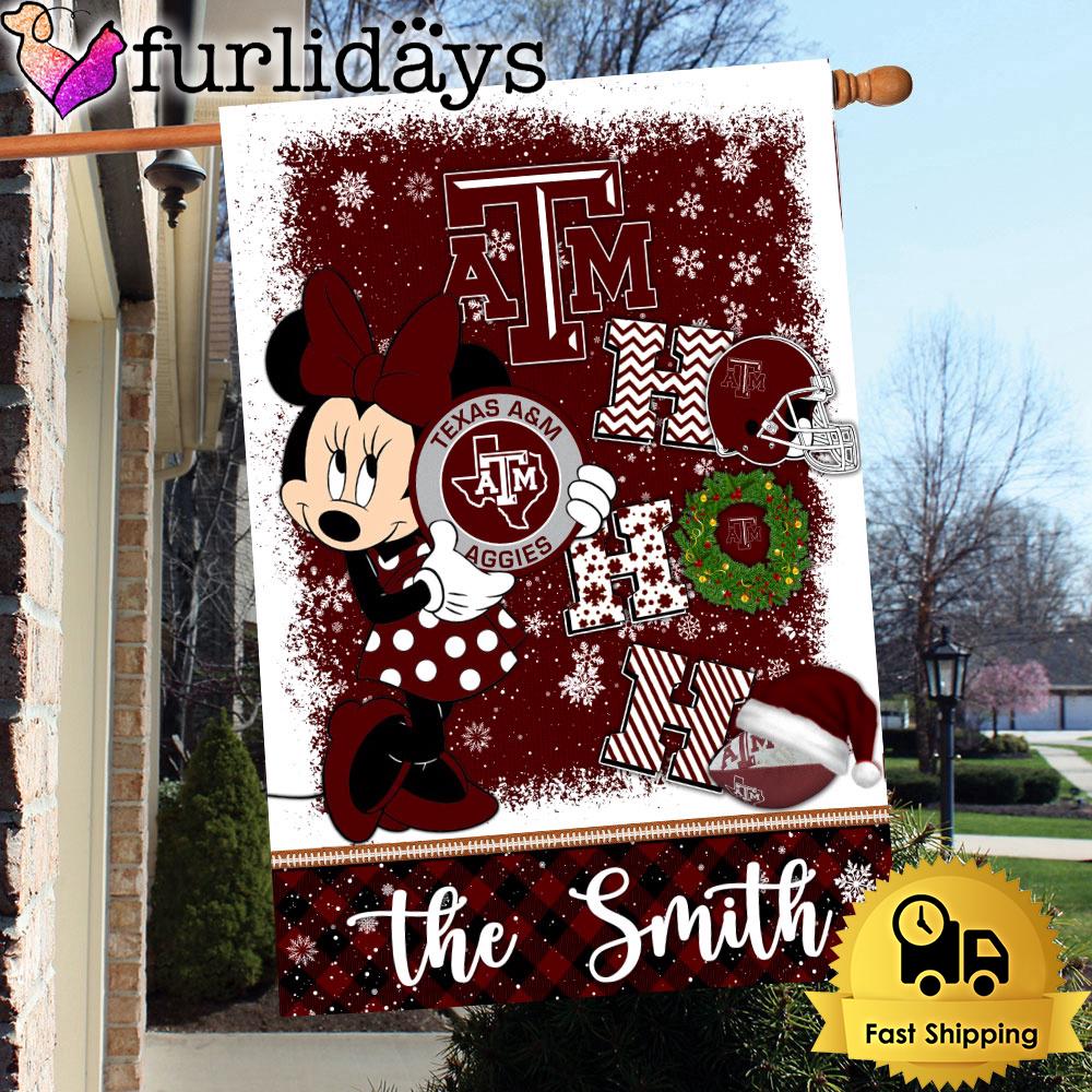 ncaa texas am aggies minnie hohoho christmas flag6986