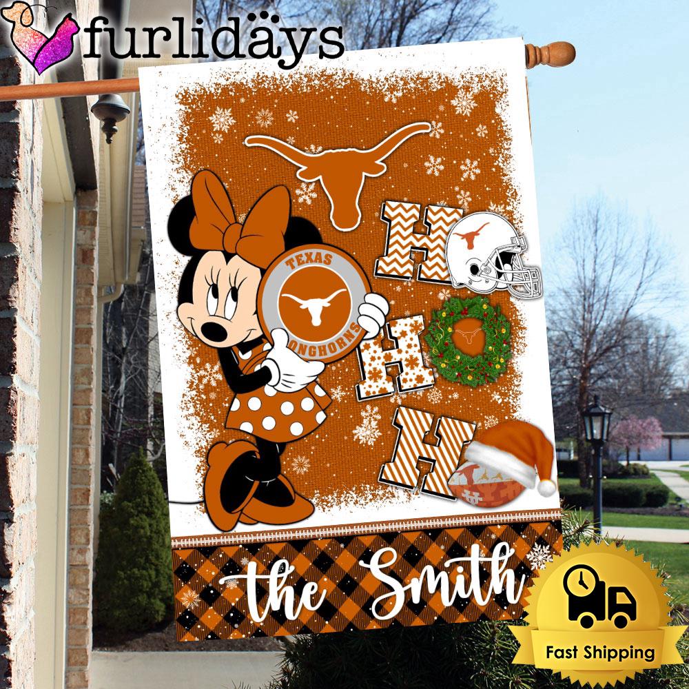 ncaa texas longhorns minnie hohoho christmas flag4930
