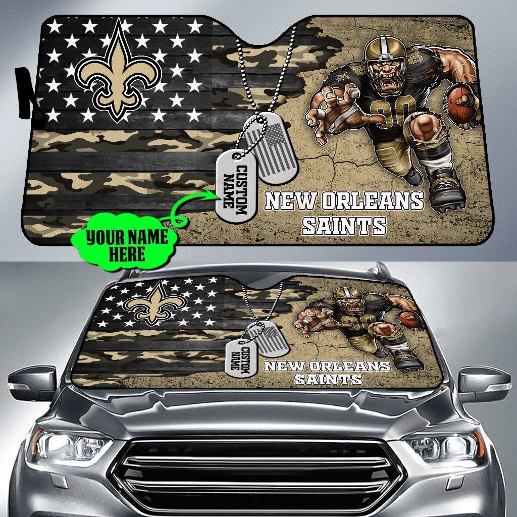 new orleans saints personalized auto sun shade bg52 fwgl7