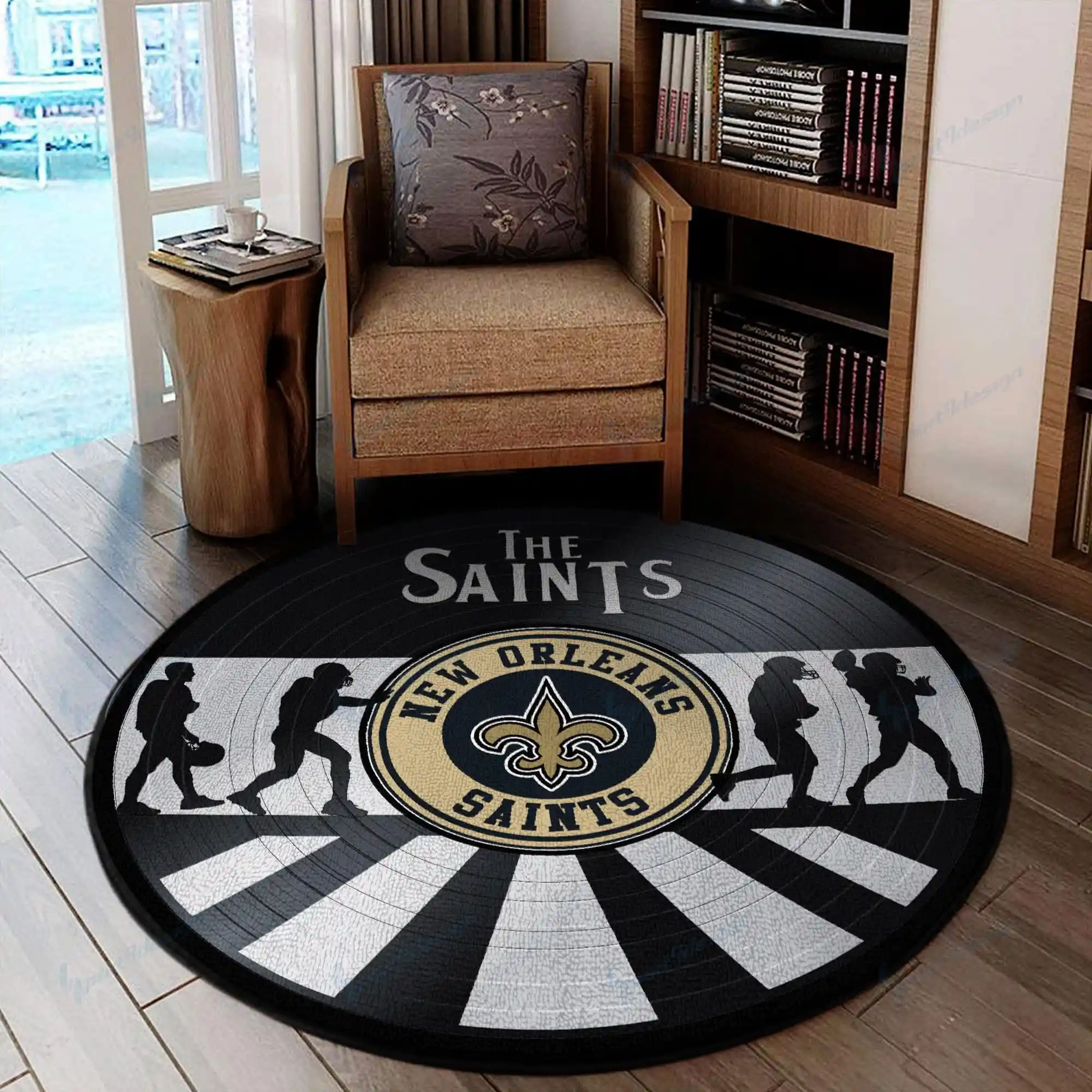 new orleans saints round rug 104 41q5a