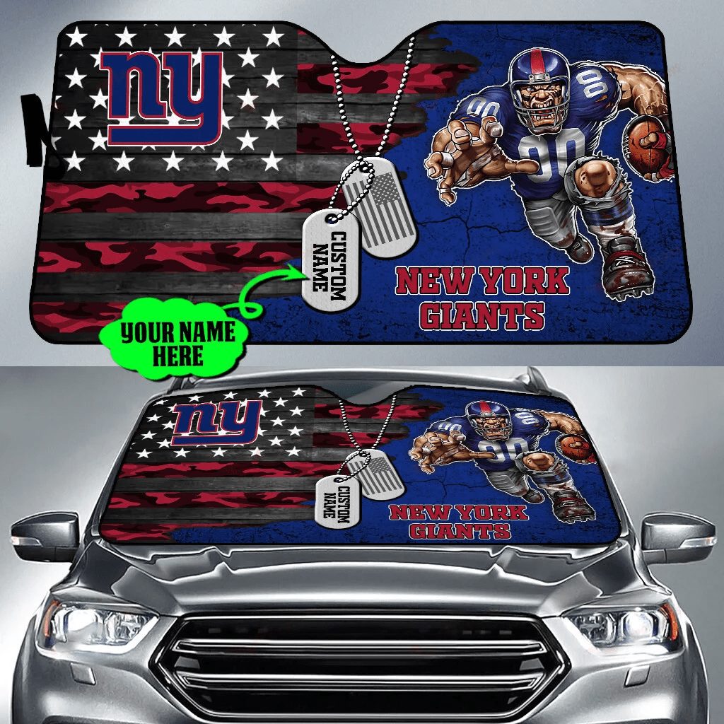 new york giants personalized auto sun shade bg53 4hqex
