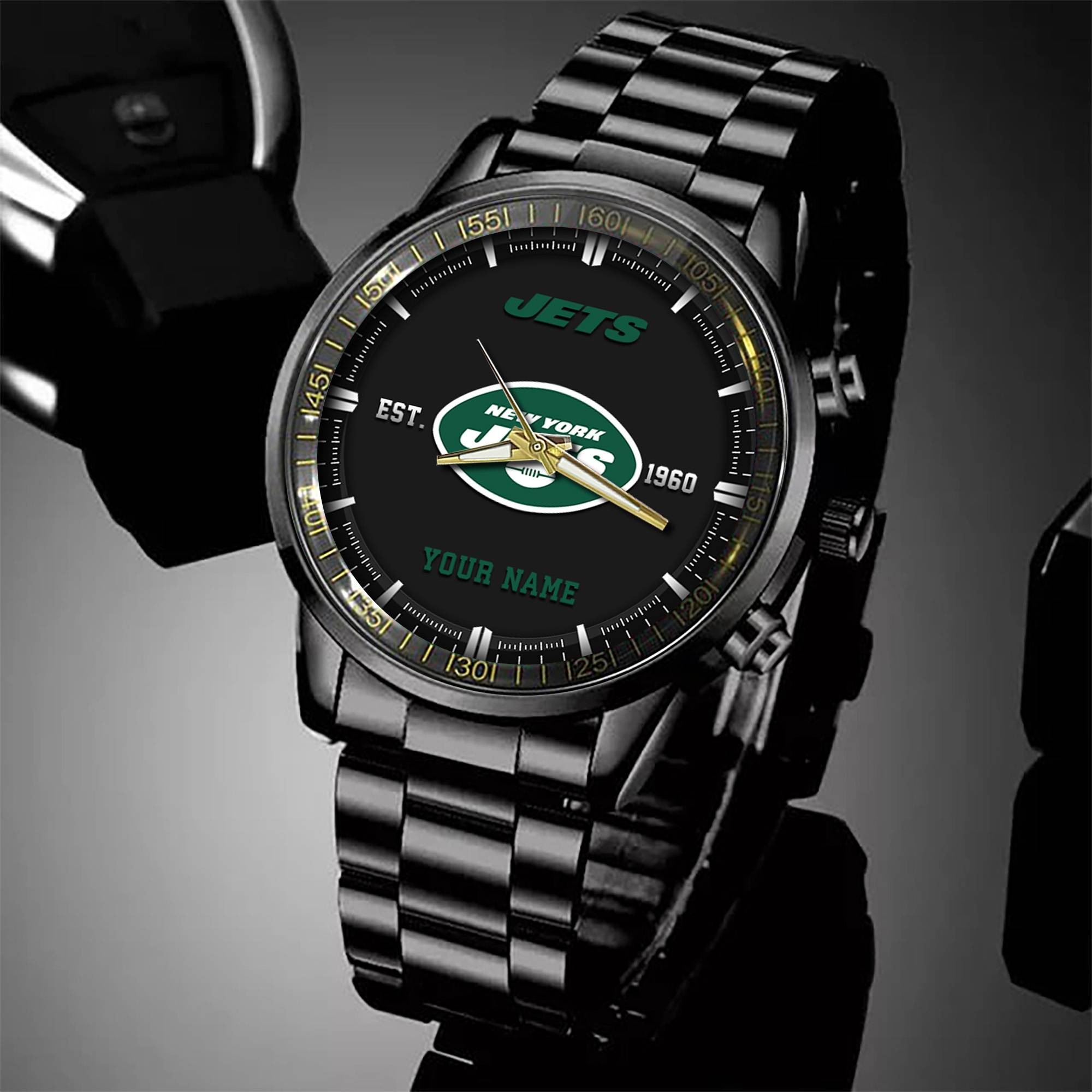 new york jets black fashion watch custom your name sport black fashion watch football fan gifts black fashion watch custom your name sport black fashion watch football fan gifts ehivm 57648 agmzt