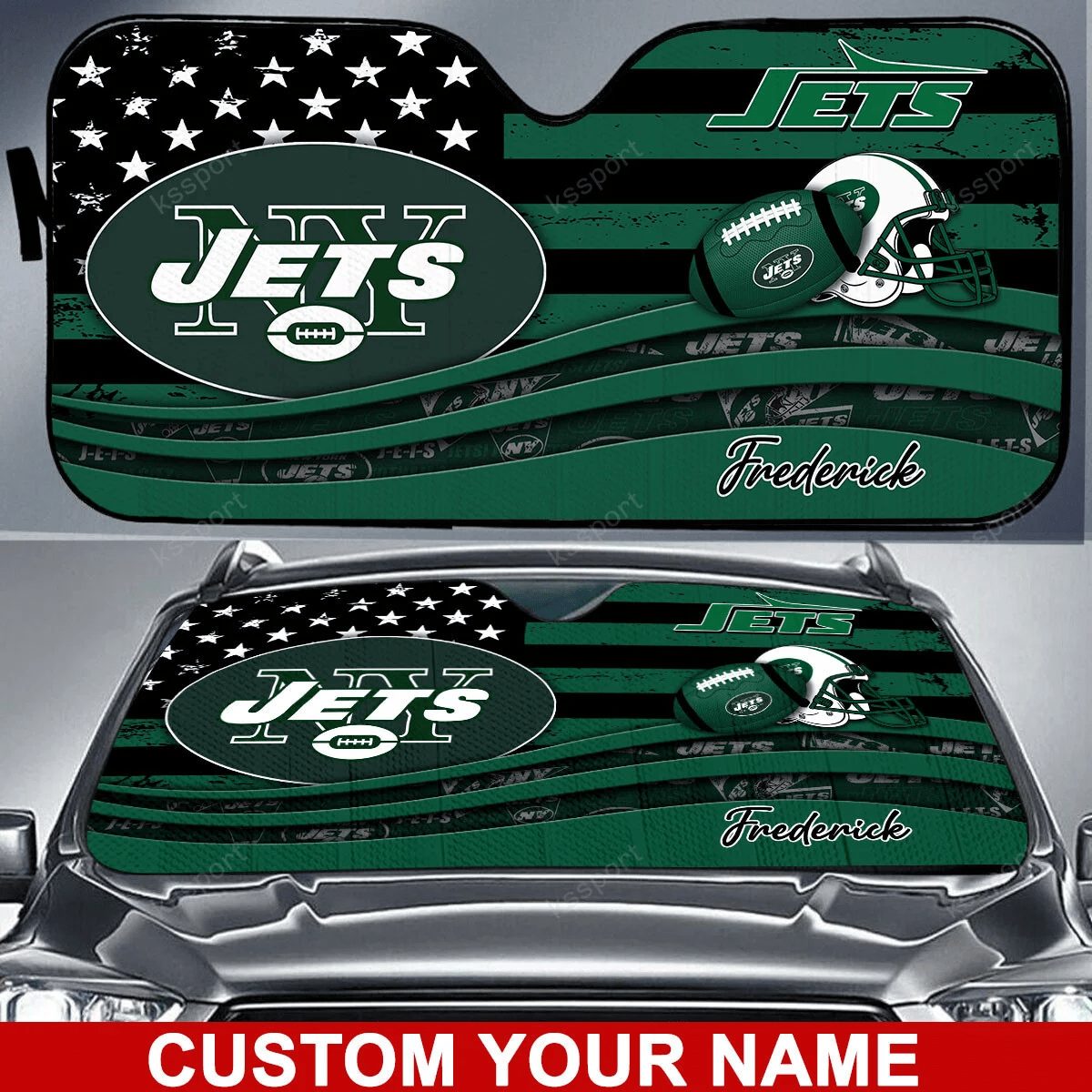 new york jets personalized auto sun shade bg23 q9yph