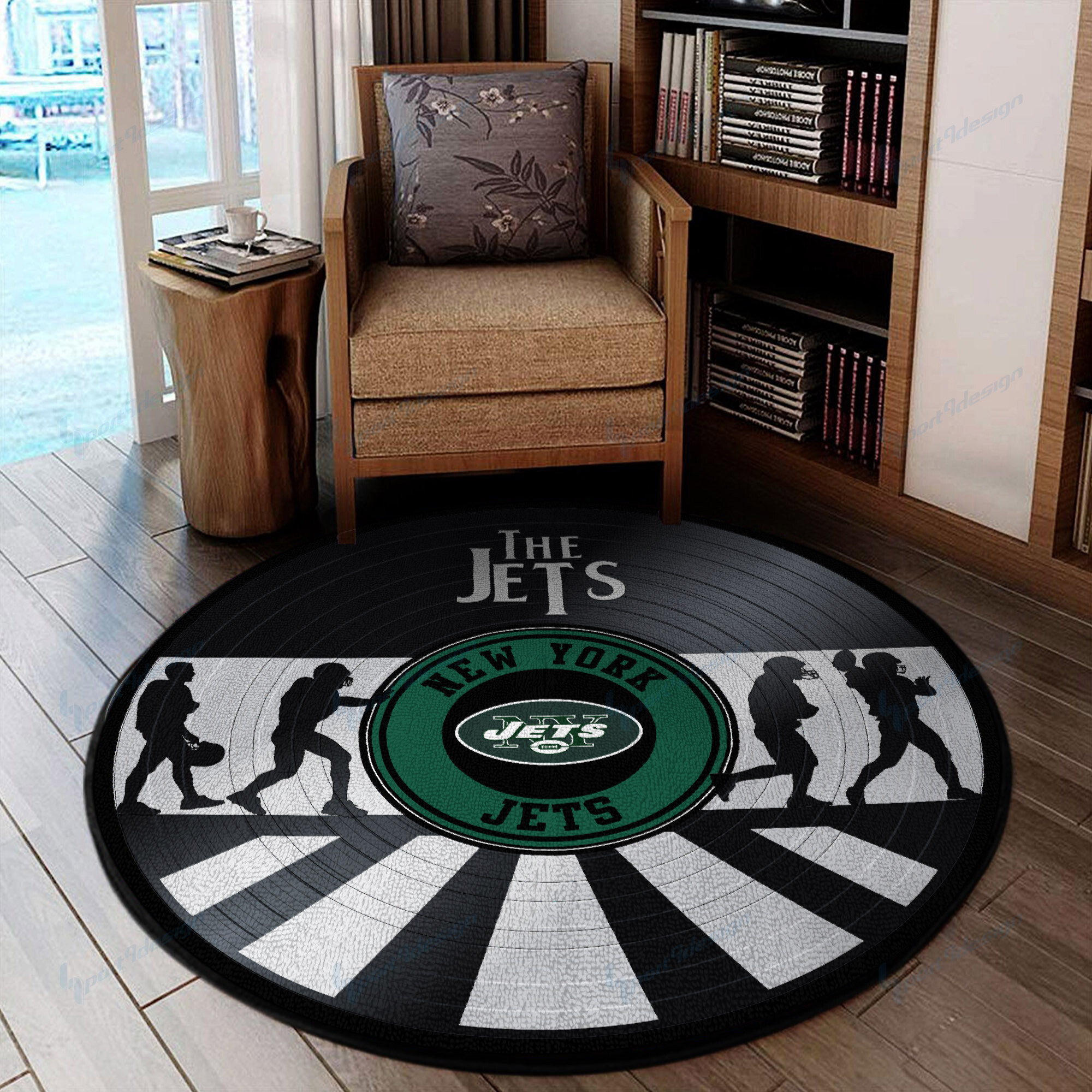new york jets round rug 106 q4hdj