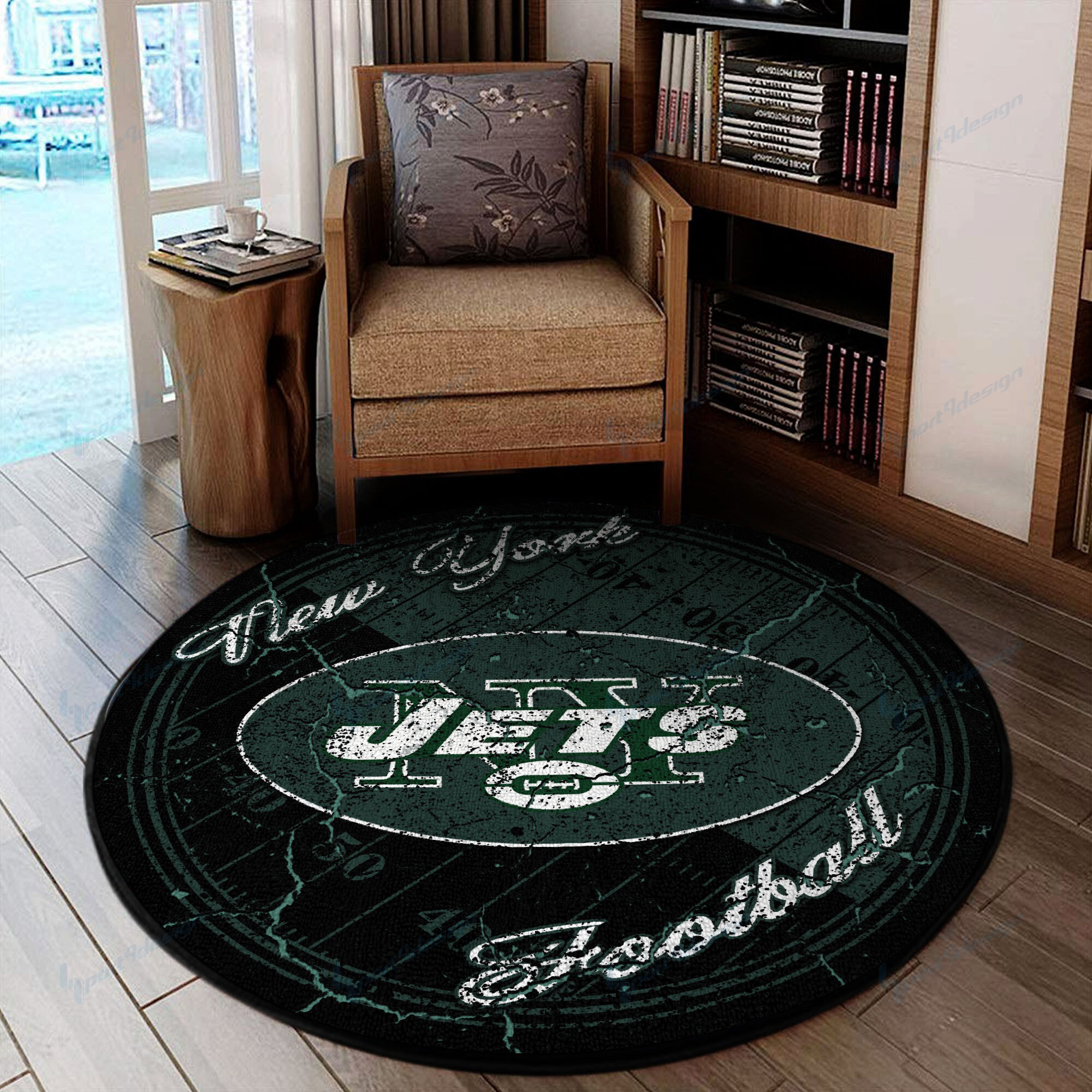 new york jets round rug 76 qnhrt