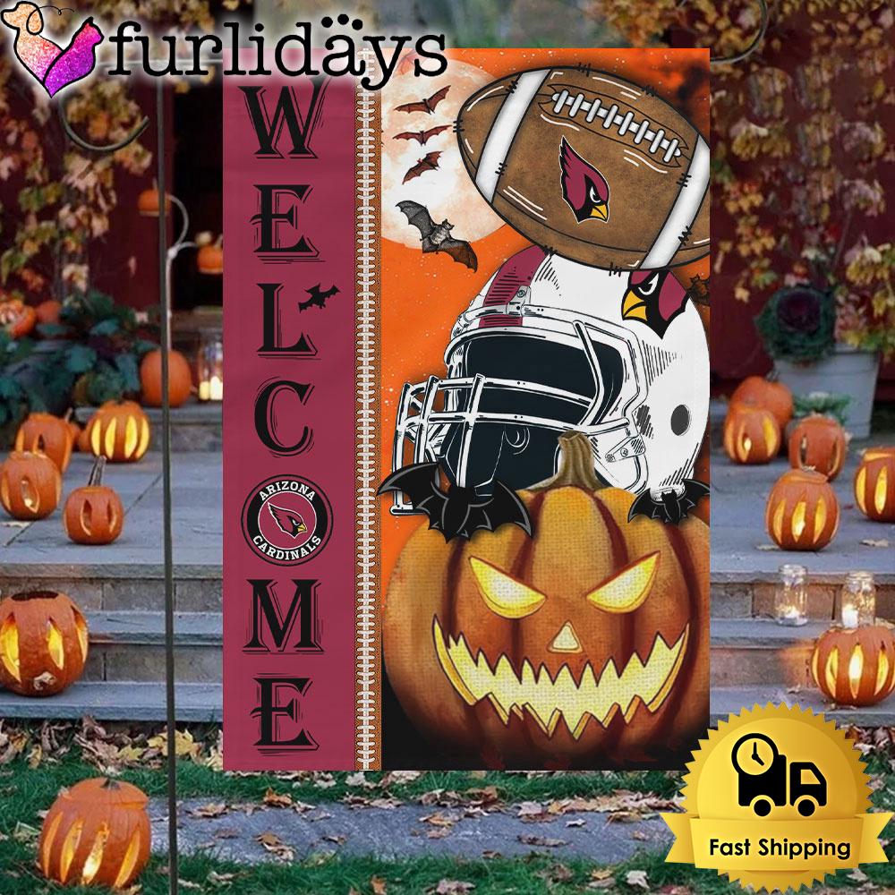 nfl arizona cardinals welcome halloween garden flag7620