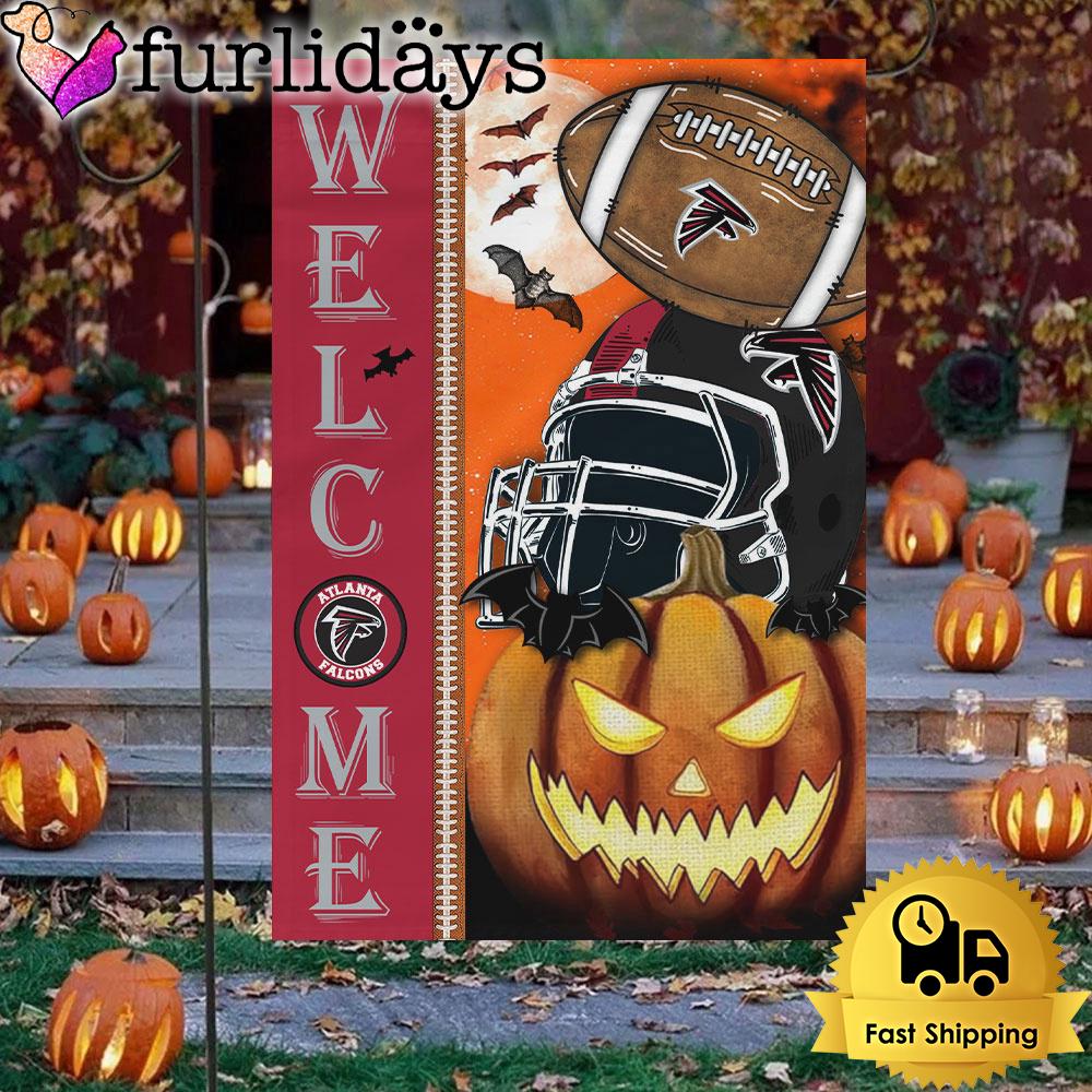 nfl atlanta falcons welcome halloween garden flag4662