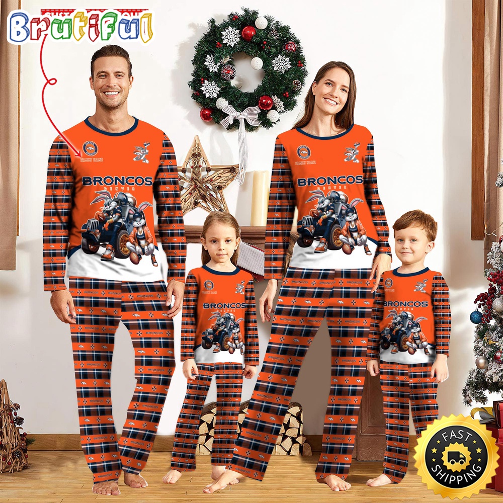 nfl denver broncos pajamas bunny sports for family custom name pajamas u946c