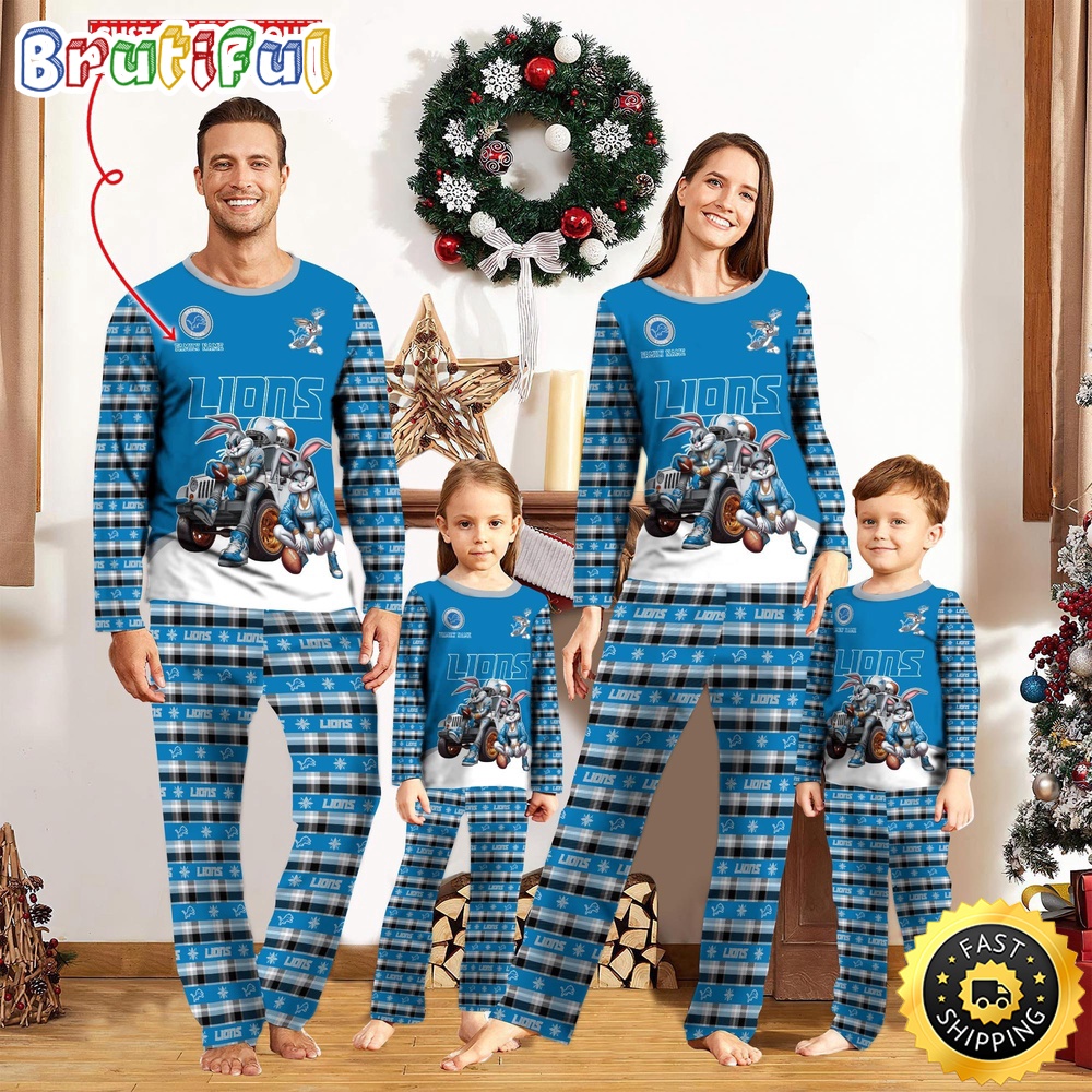 nfl detroit lions pajamas bunny sports for family custom name pajamas 7q25f