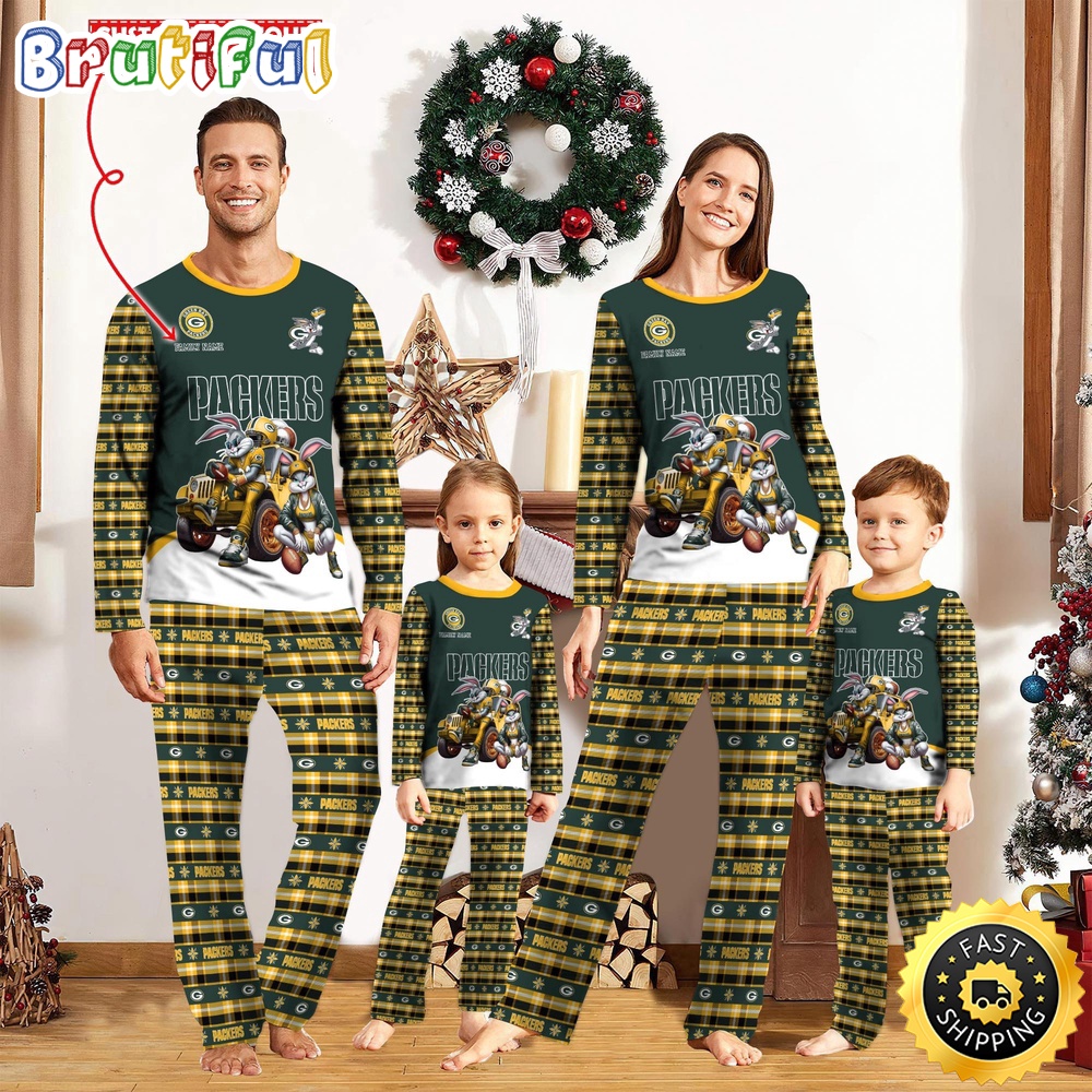 nfl green bay packers pajamas bunny sports for family custom name pajamas uau76