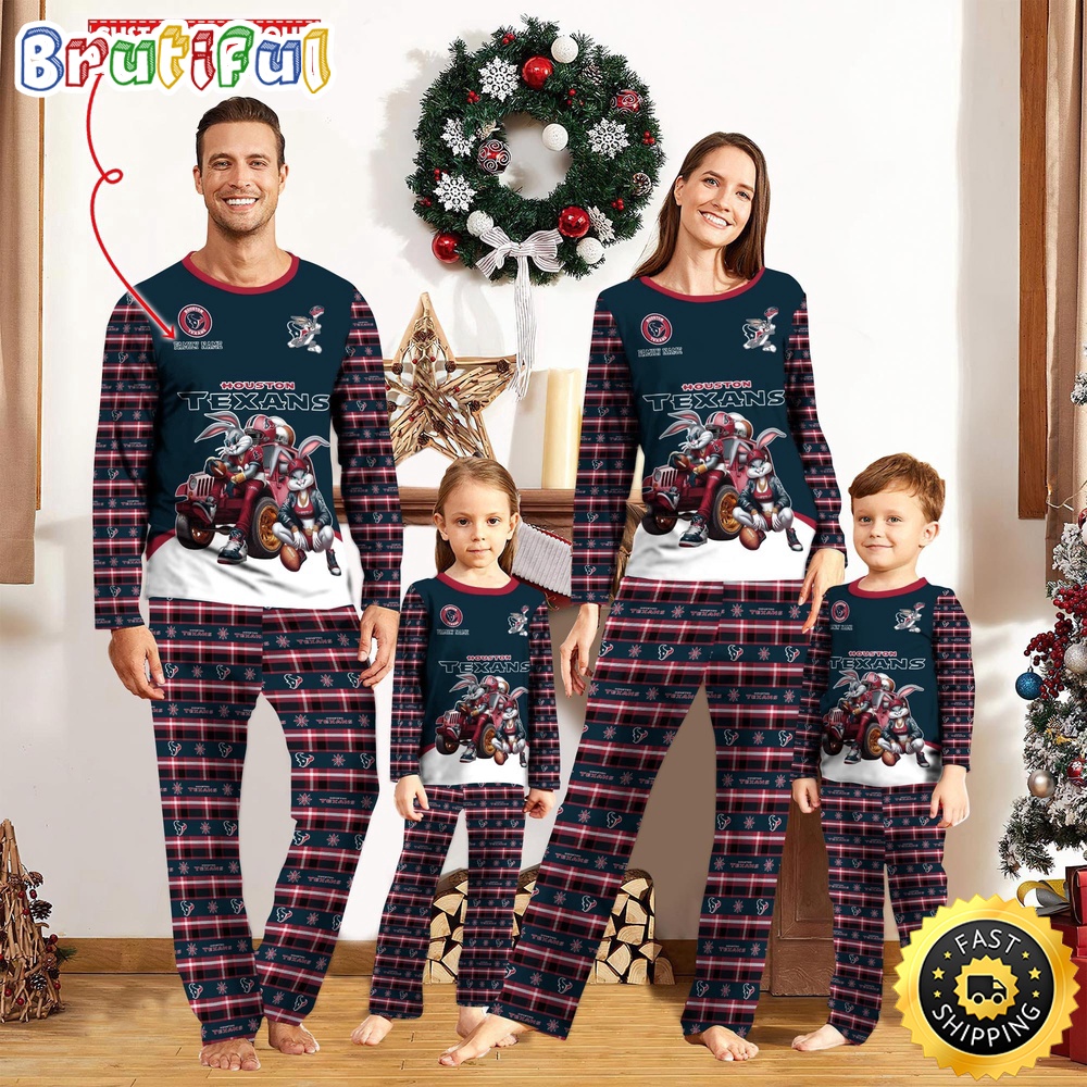 nfl houston texans pajamas bunny sports for family custom name pajamas zt80r