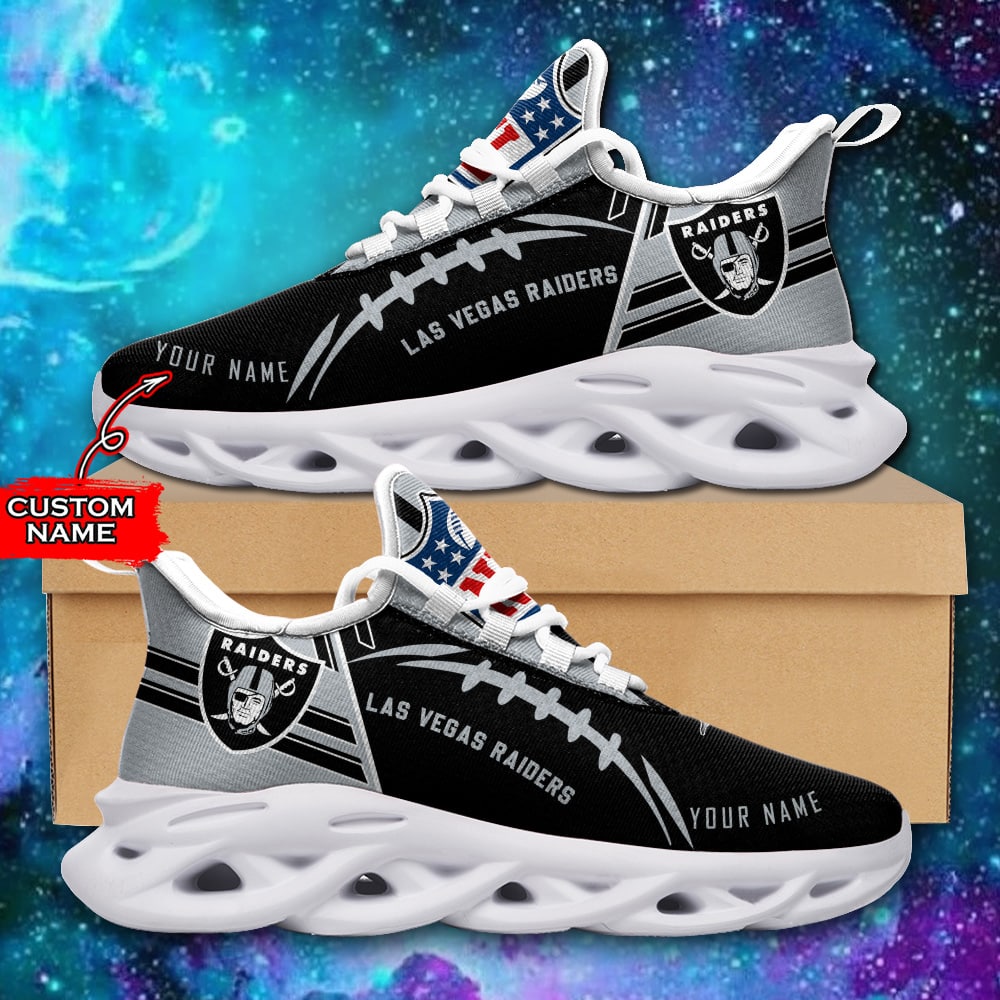 nfl las vegas raiders max soul sneaker custom name 46m1xqnsc