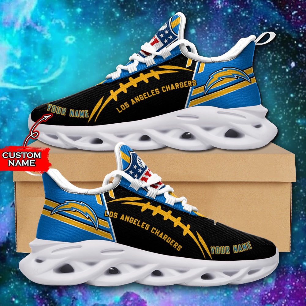 nfl los angeles chargers max soul sneaker custom name 46m1sdasw