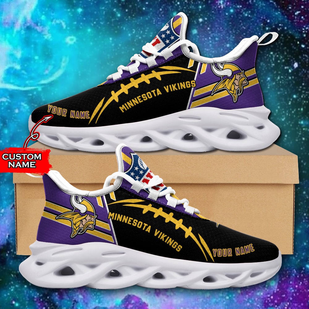 nfl minnesota vikings max soul sneaker custom name 46m10f5wl
