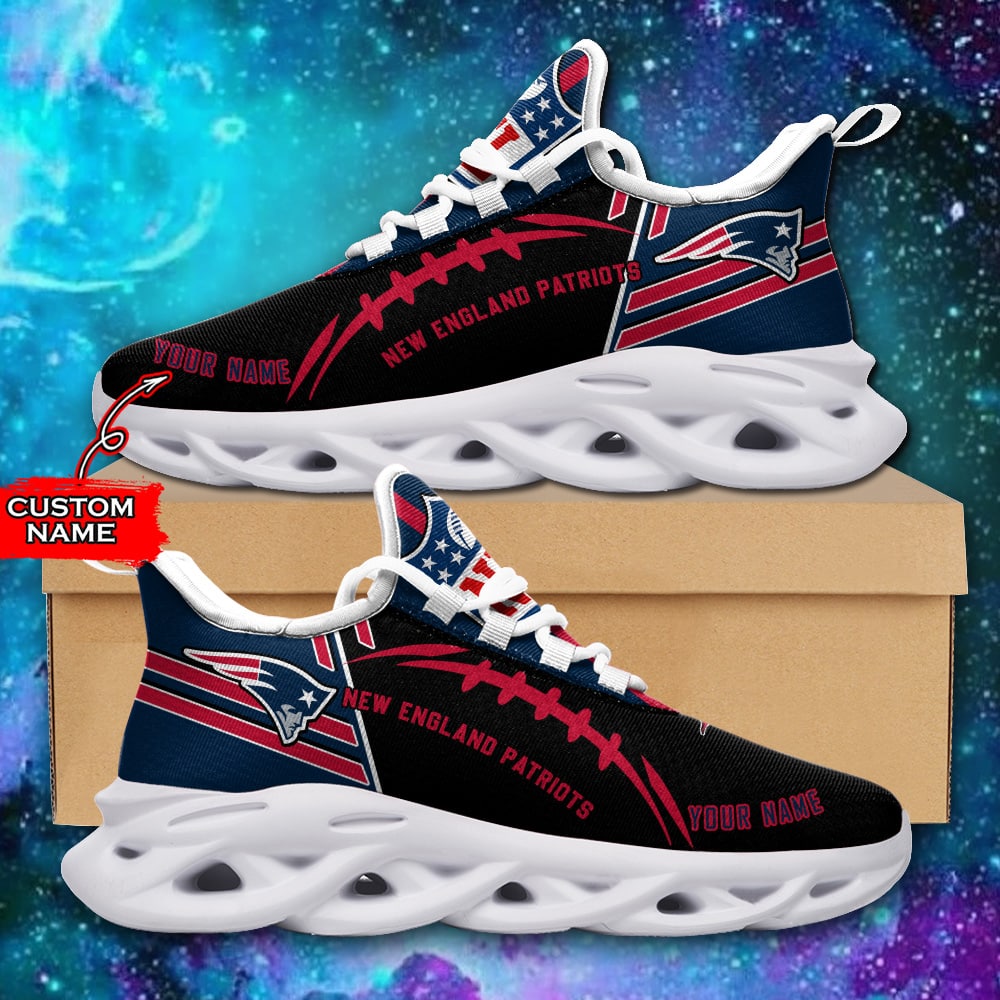 nfl new england patriots max soul sneaker custom name 46m13re22
