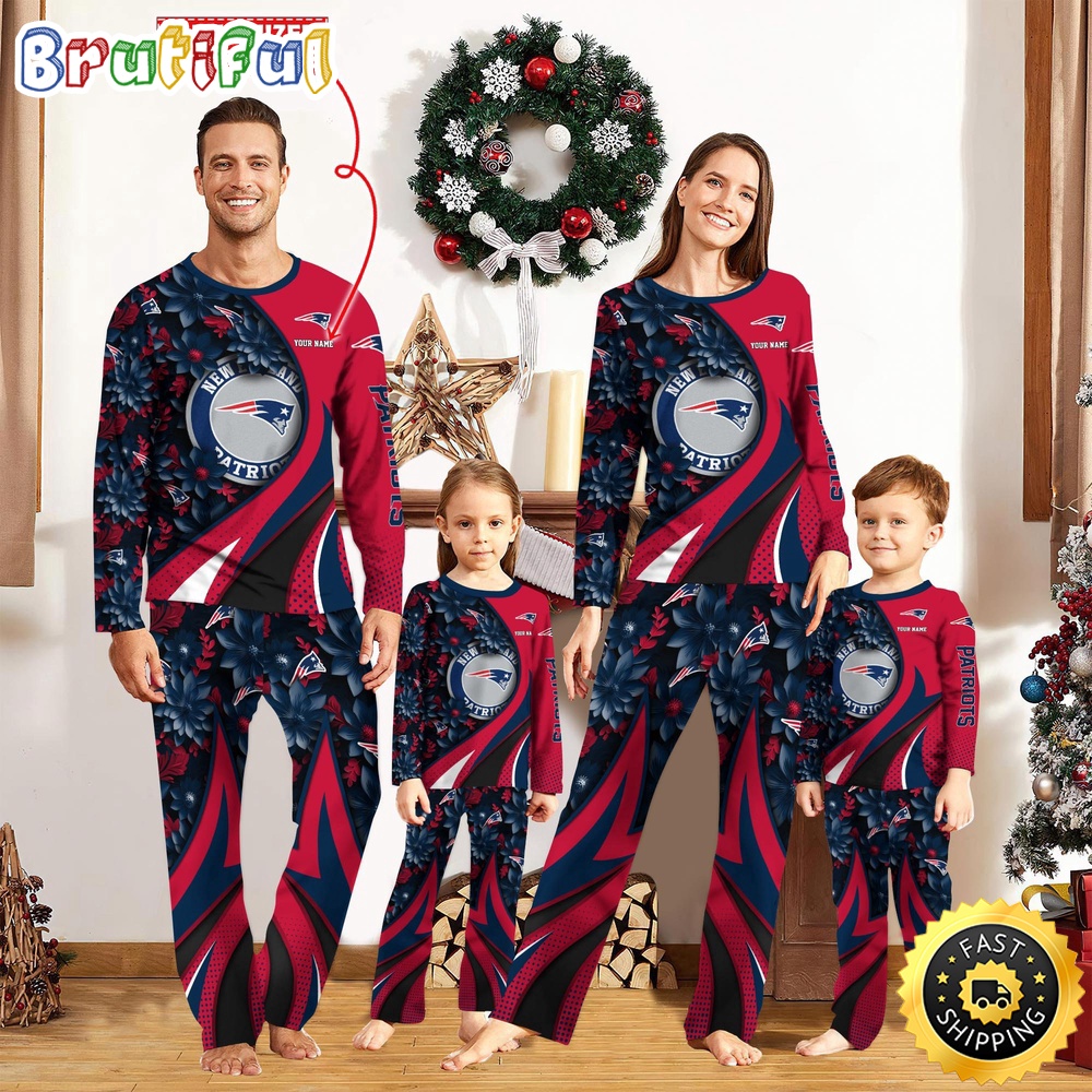 nfl new england patriots pajamas flower for family custom name pajamas sj5ig