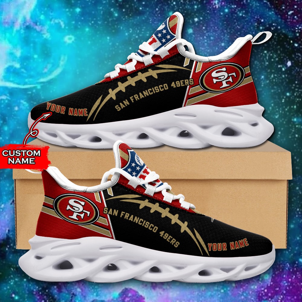 nfl san francisco 49ers max soul sneaker custom name 46m1sxgk1