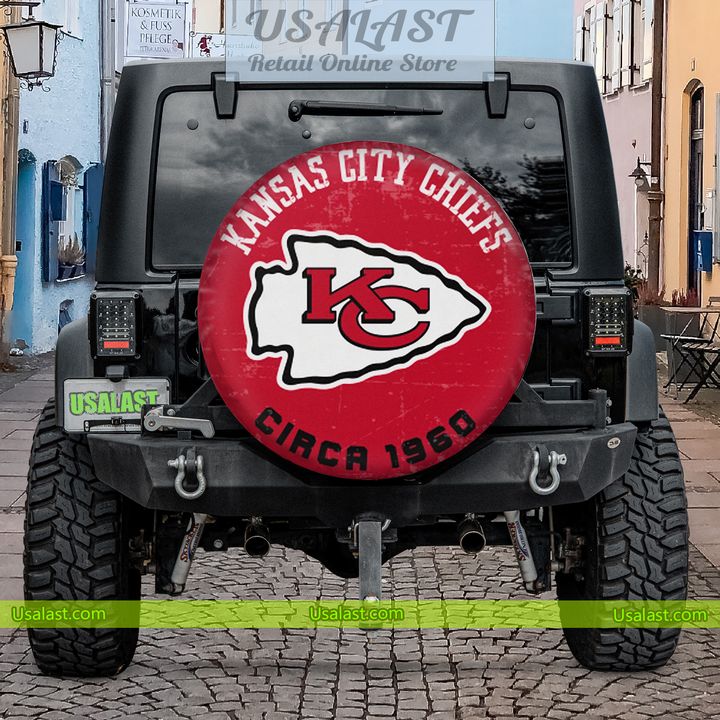 ngrjdk7K nfl kansas city chiefs vintage spare tire cover 1 by5ea