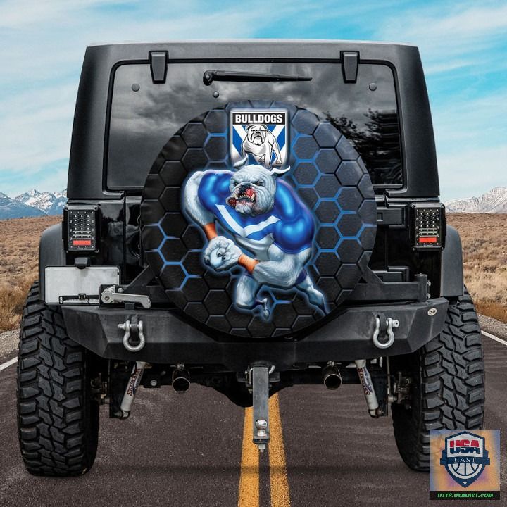 nvVUtnbd BDT270522 19xxxCanterbury Bankstown Bulldogs NRL Mascot Spare Tire Cover