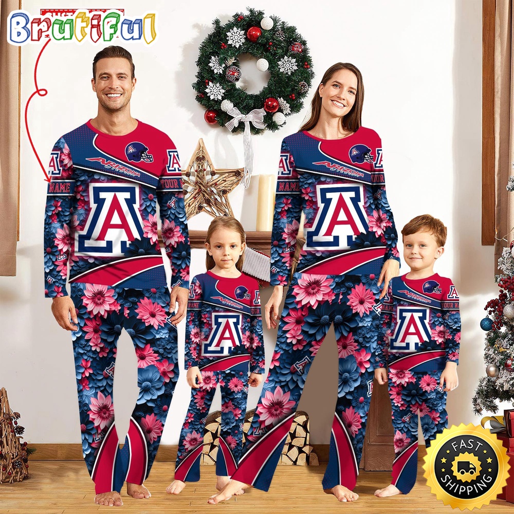 personalized ncaa arizona wildcats pajamas for family pajamas sport fans zi7we