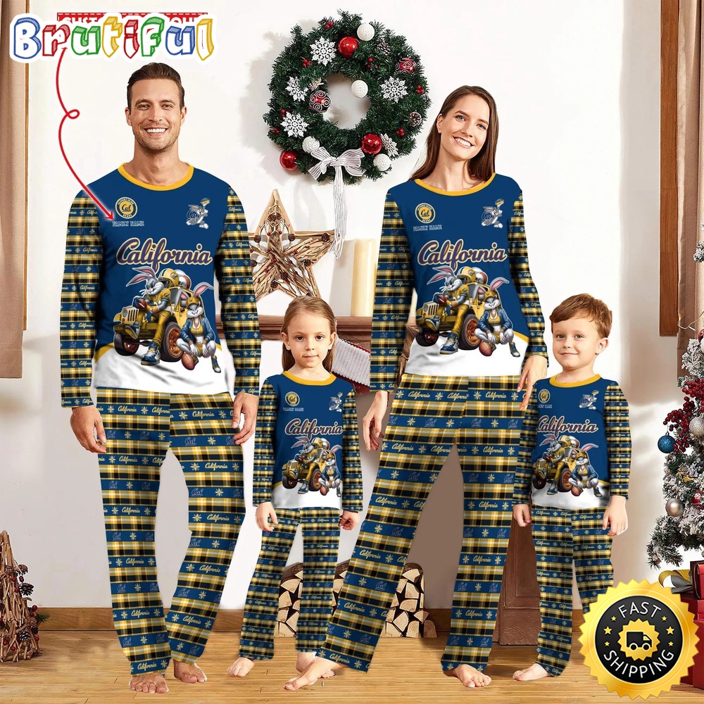 personalized ncaa california golden bears pajamas for family ajcfg
