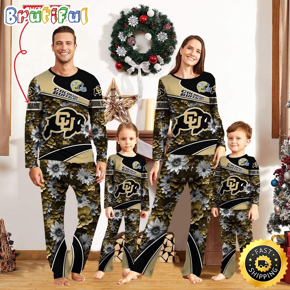 personalized ncaa colorado buffaloes pajamas for family pajamas sport fans ec8ko