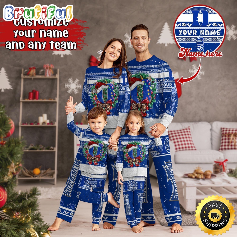 personalized ncaa duke blue devils pajamas christmas pajamas for sports fan j89rj