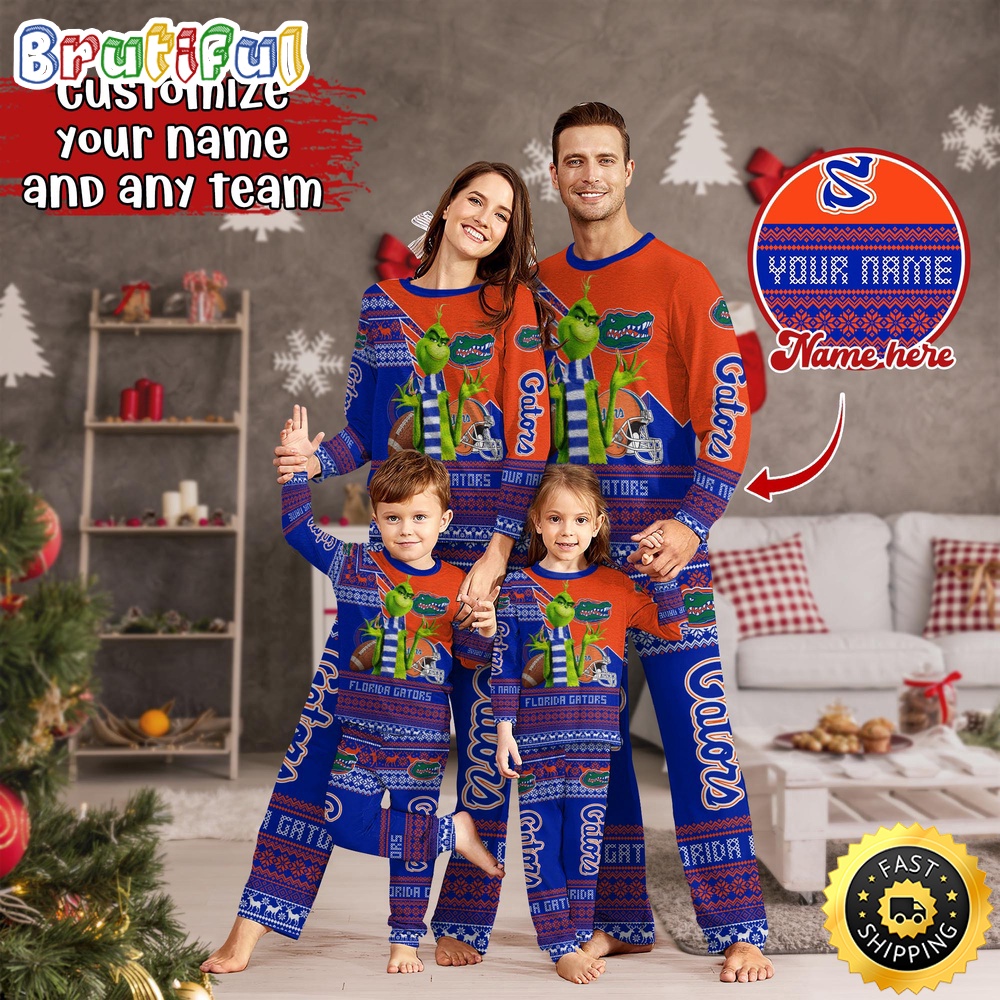 personalized ncaa florida gators pajamas xmas for sport family oxzua