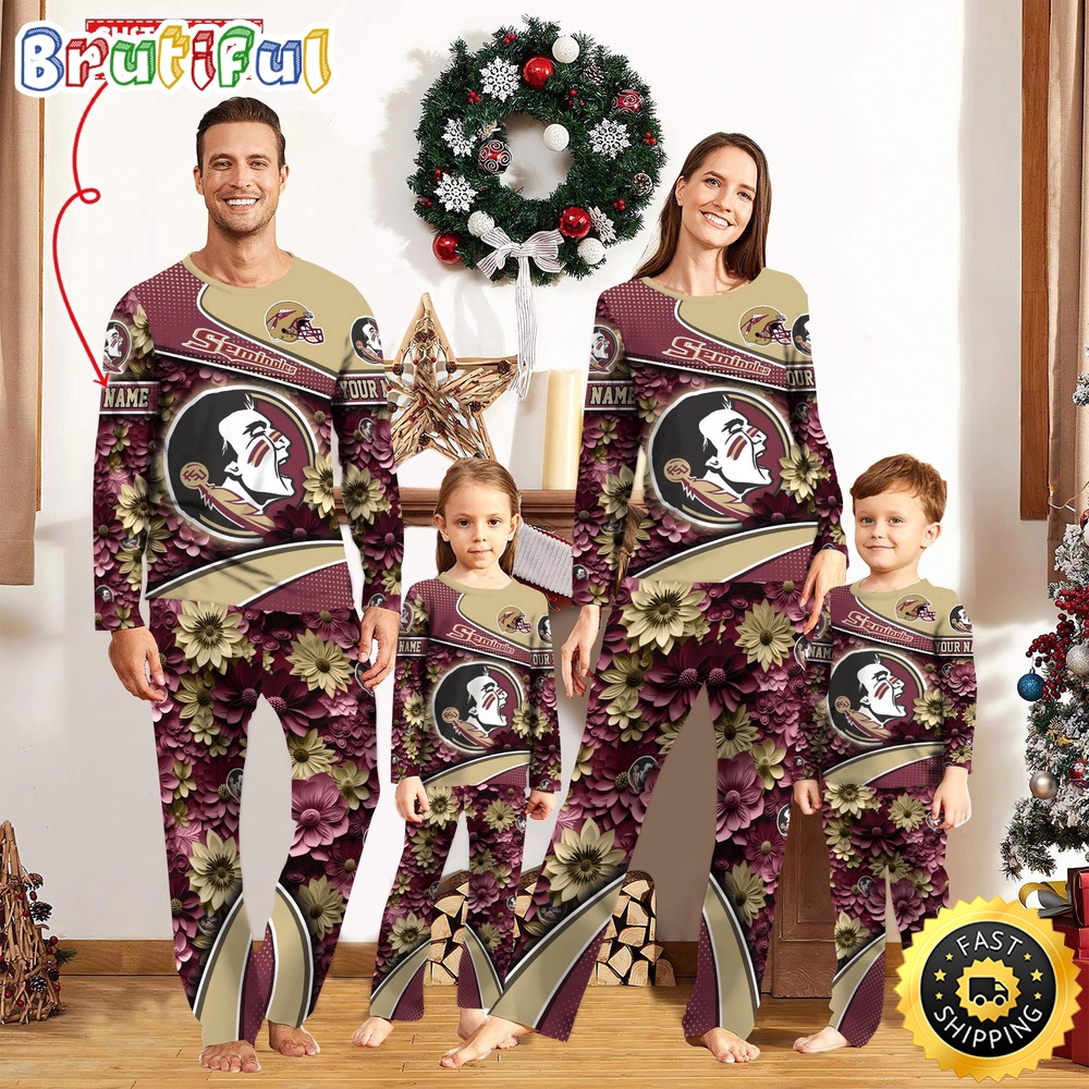 personalized ncaa florida state seminoles pajamas for family pajamas sport fans 2gpok
