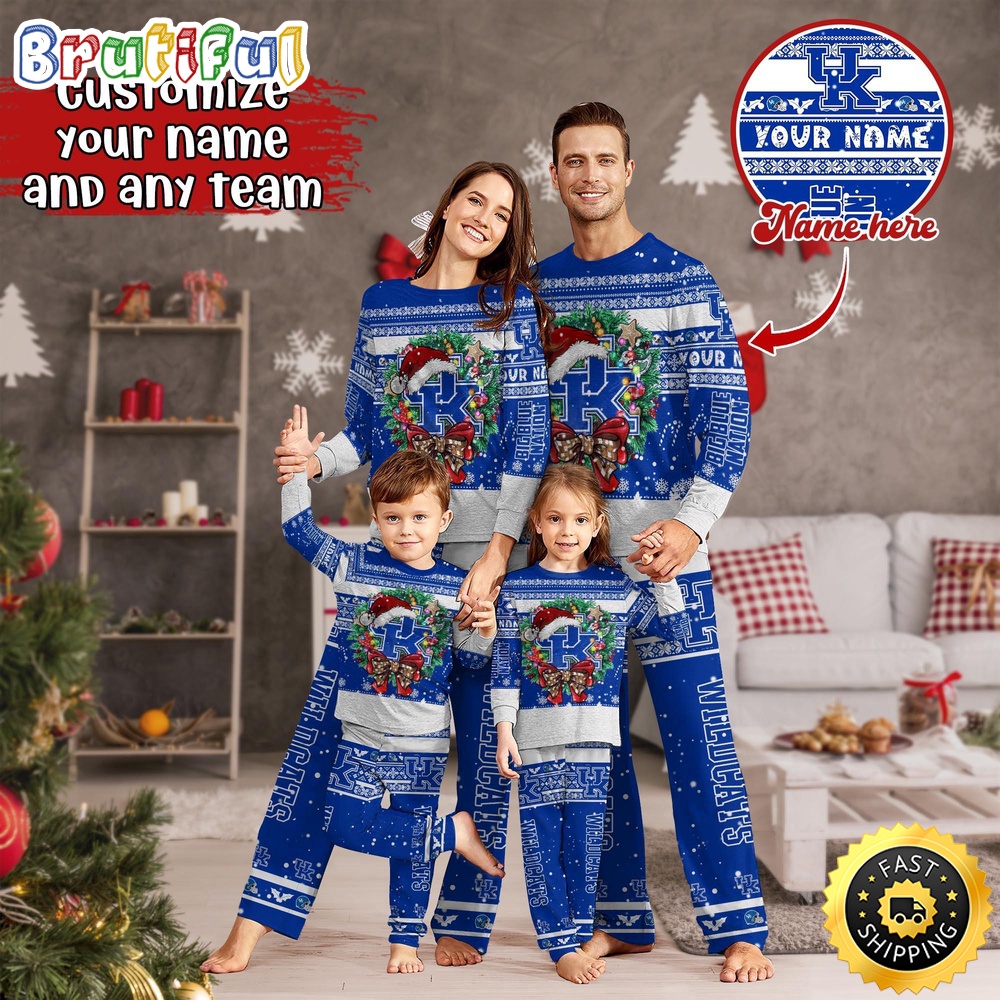 personalized ncaa kentucky wildcats pajamas christmas pajamas for sports fan 9qb5e