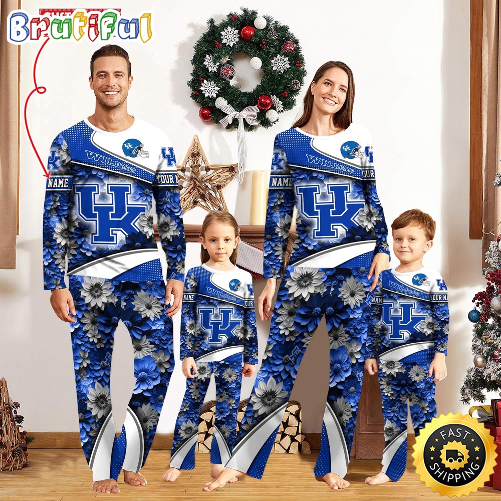 personalized ncaa kentucky wildcats pajamas for family pajamas sport fans b624p
