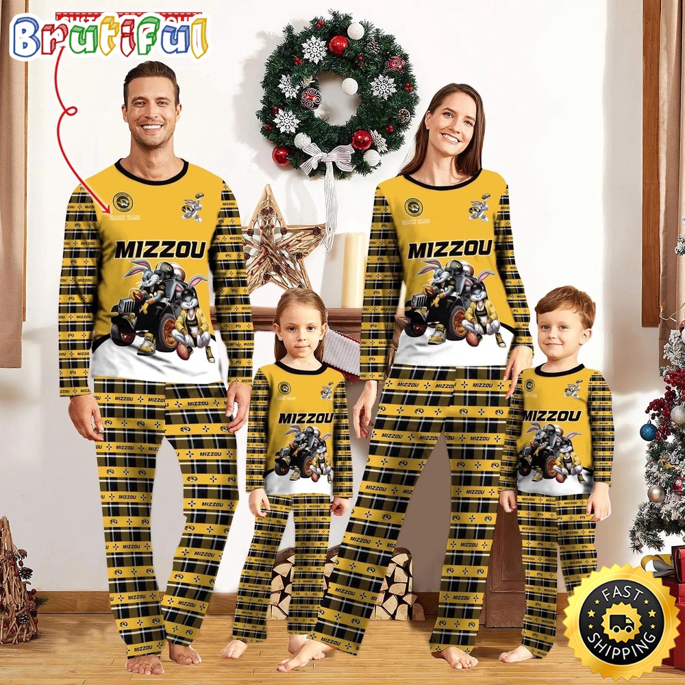 personalized ncaa missouri tigers pajamas for family fi6zk