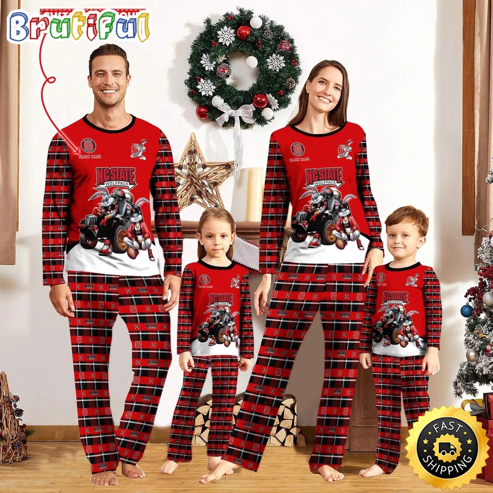personalized ncaa nc state wolfpack pajamas for family zlb4y
