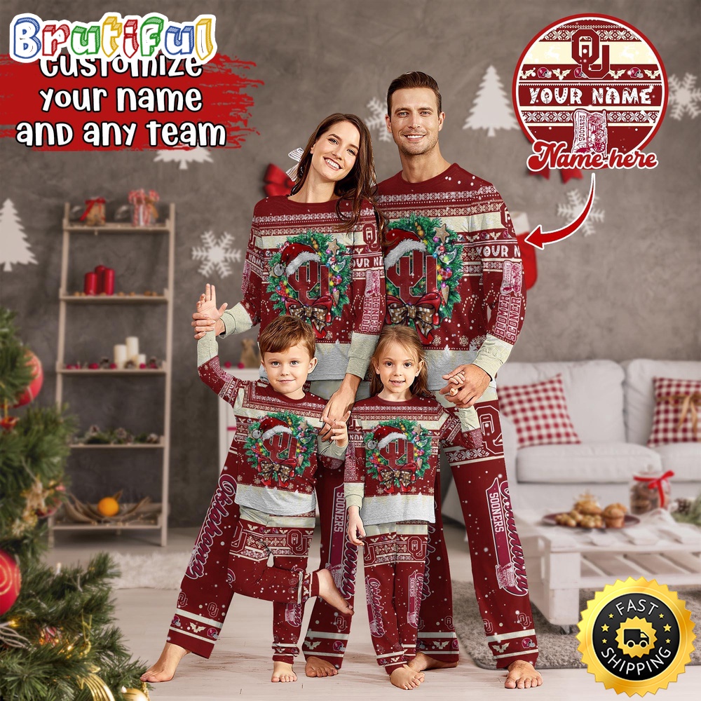 personalized ncaa oklahoma sooners pajamas xmas for sports fan 3bga7