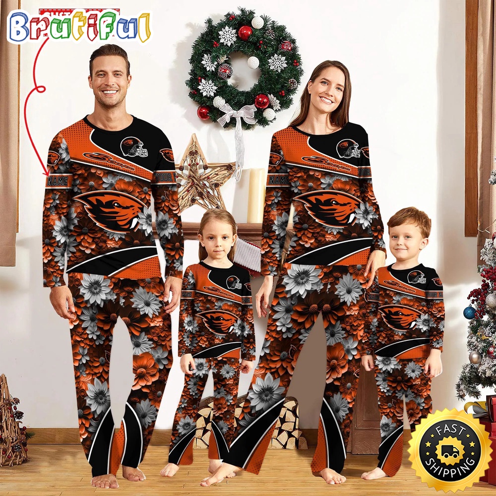personalized ncaa oregon state beavers pajamas for family pajamas sport fans 6pgtv