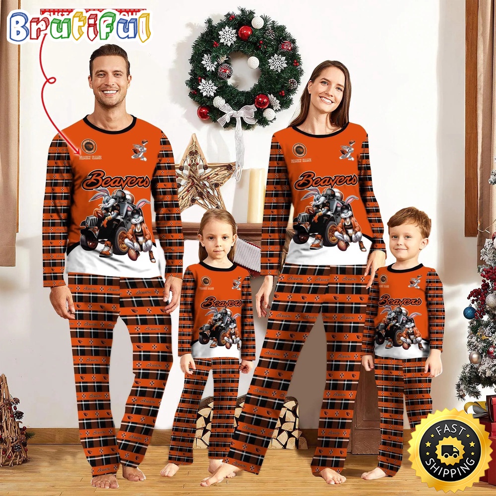 personalized ncaa oregon state beavers pajamas for family zdkfz