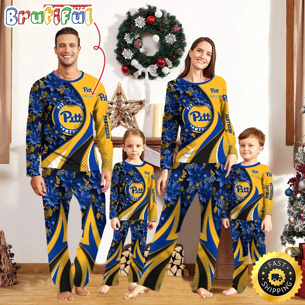 personalized ncaa pittsburgh panthers pajamas flower for sport family dj5ru