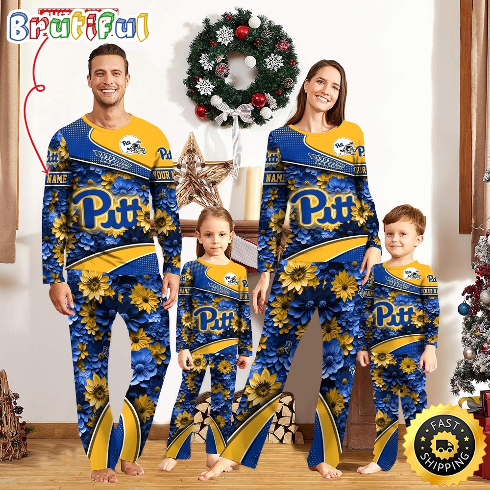 personalized ncaa pittsburgh panthers pajamas for family pajamas sport fans 4w55y