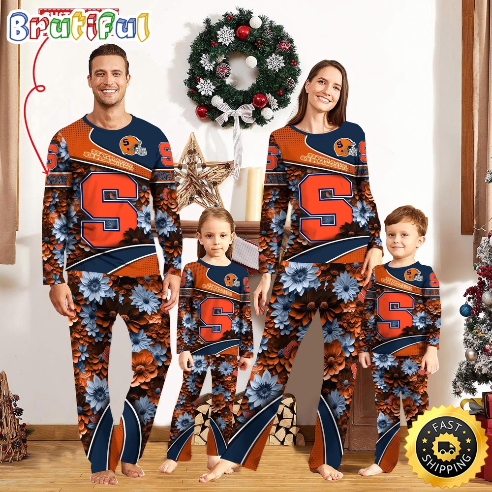 personalized ncaa syracuse orange pajamas for family pajamas sport fans t57d4