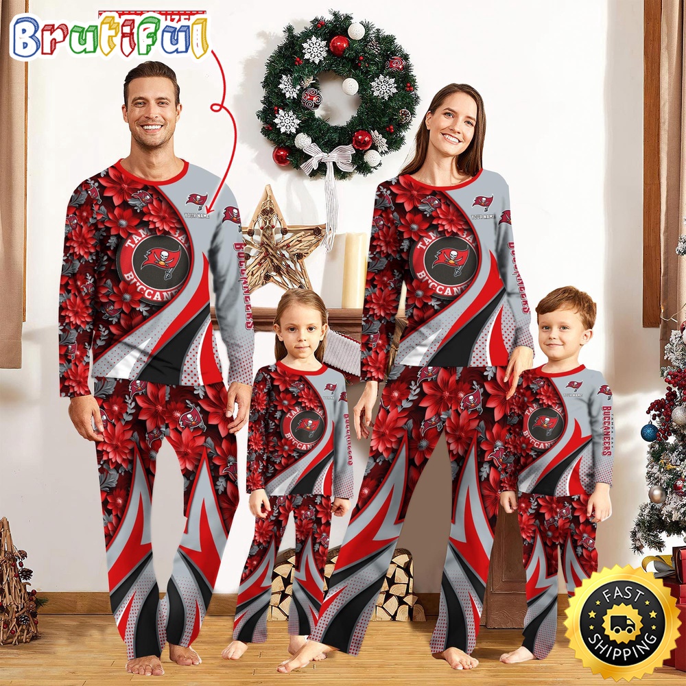 personalized ncaa tampa bay buccaneers pajamas flower for sport family o0jvd