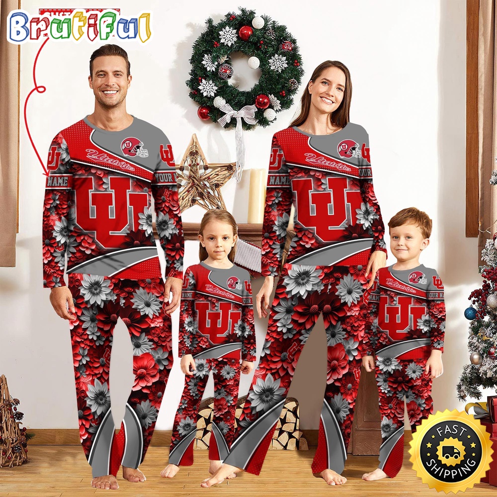 personalized ncaa utah utes pajamas for family pajamas sport fans l45hy