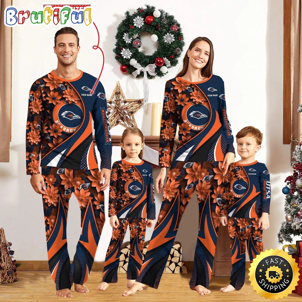 personalized ncaa utsa roadrunners pajamas flower for sport family wqxjy