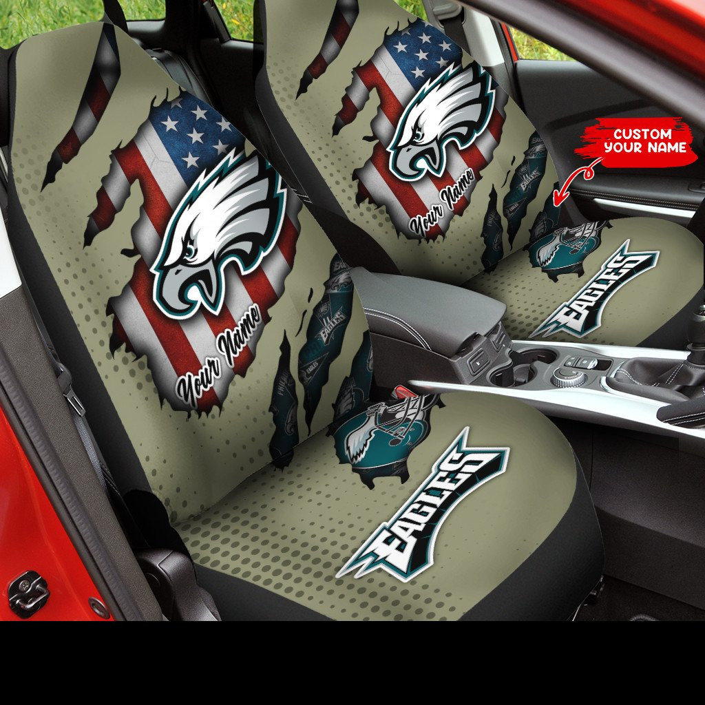 philadelphia eagles personalized car seat covers bg226 ontg8