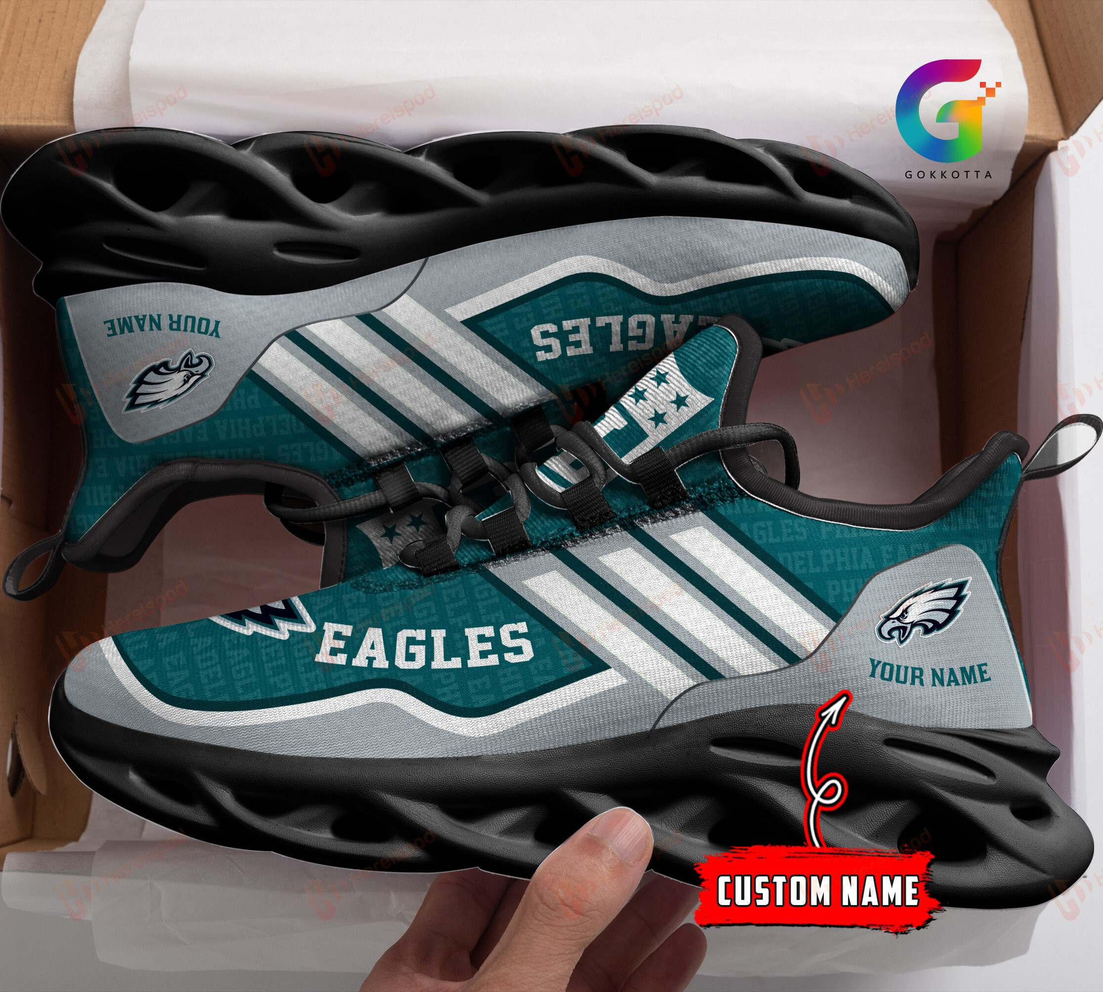 philadelphia eagles personalized yezy running sneakers 146 qmj41
