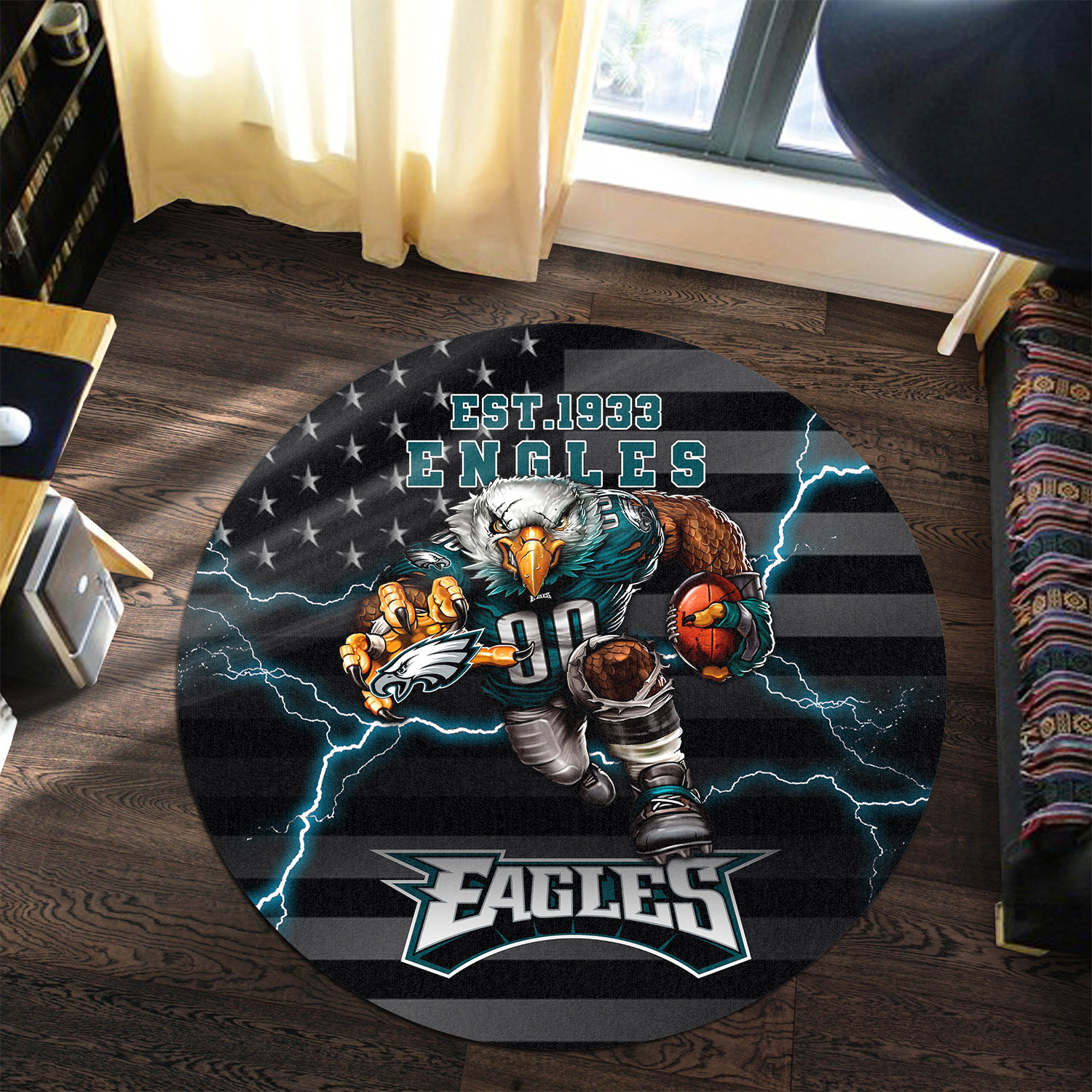 philadelphia eagles round rug 194 f2pen