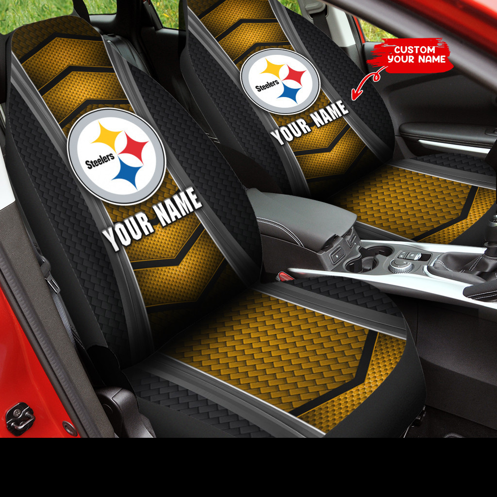 pittsburgh steelers personalized car seat covers bg361 navay