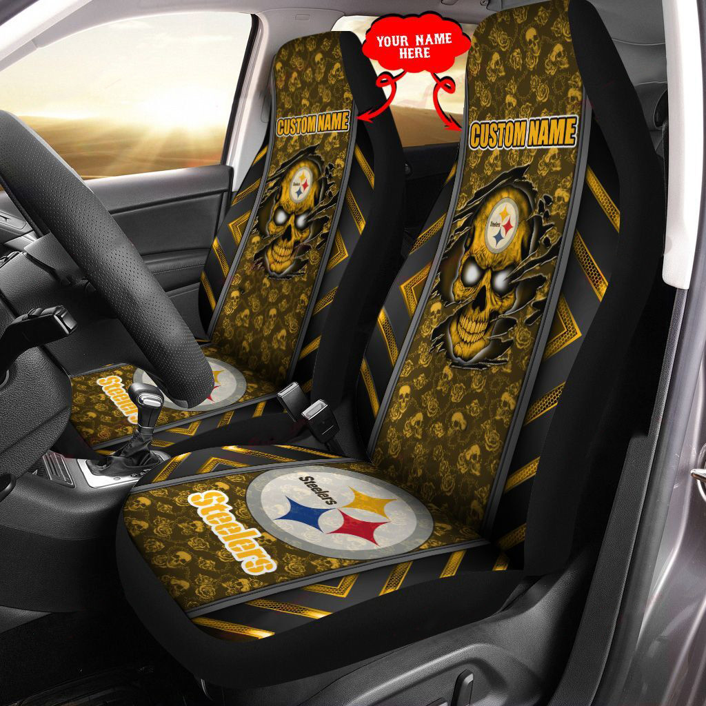 pittsburgh steelers personalized car seat covers bg464 52196