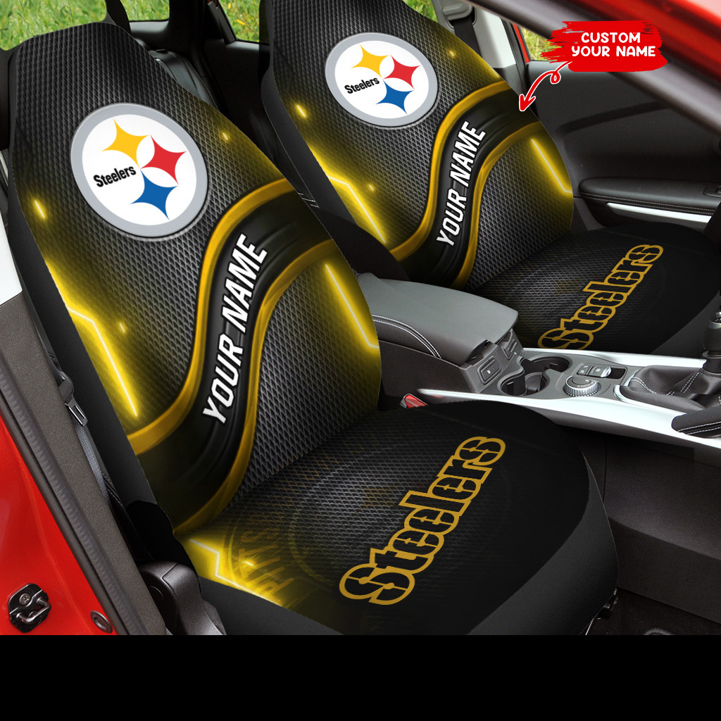 pittsburgh steelers personalized car seat covers bg474 kw1am